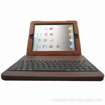 Bluetooth Keyboard with Leather Case for iPad 2